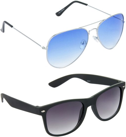 Air Strike Grey Lens Silver Frame Pilot Stylish For Sunglasses Men Women Boys Girls
