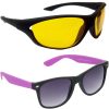 Air Strike Yellow Lens Black Frame Sports Sunglass Stylish For Sunglasses Men Women Boys Girls