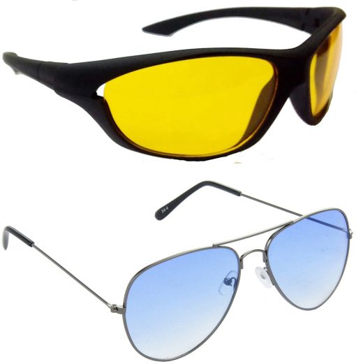 Air Strike Yellow Lens Grey Frame Sports Sunglass Stylish For Sunglasses Men Women Boys Girls