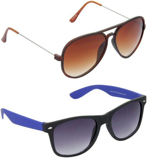 Air Strike Brown Lens Brown Frame Pilot Stylish For Sunglasses Men Women Boys Girls
