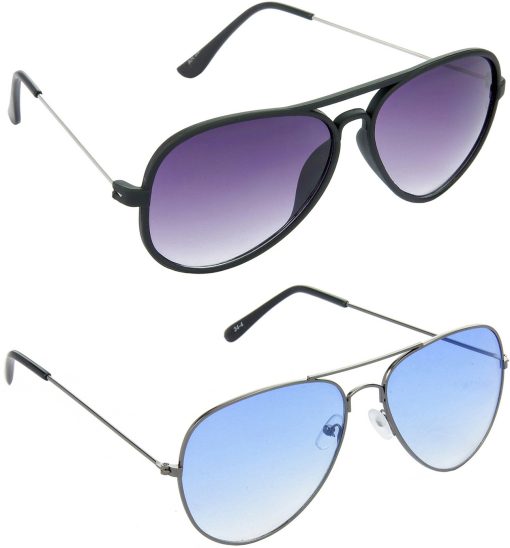 Air Strike Grey Lens Black Frame Pilot Stylish For Sunglasses Men Women Boys Girls