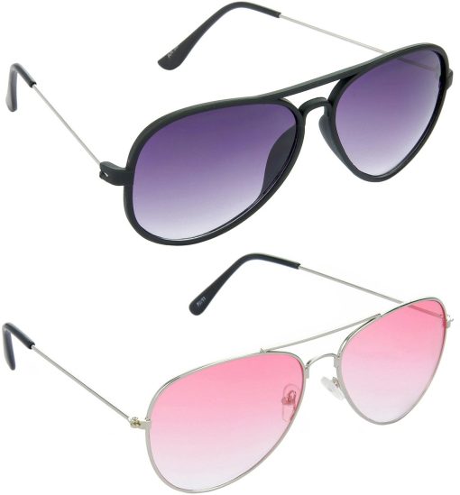 Air Strike Grey Lens Black Frame Pilot Stylish For Sunglasses Men Women Boys Girls