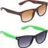 Air Strike Brown Lens Brown Frame Rectangular Stylish For Sunglasses Men Women Boys Girls