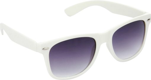 Air Strike Grey Lens White Frame Rectangular Stylish For Sunglasses Men Women Boys Girls