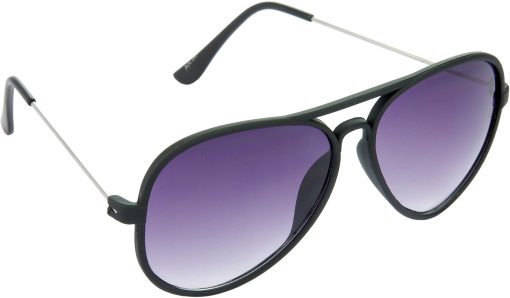 Air Strike Violet Lens Black Frame Pilot Stylish For Sunglasses Men Women Boys Girls