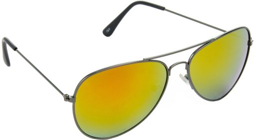 Air Strike Yellow Lens Gray Frame Pilot Stylish For Sunglasses Men Women Boys Girls