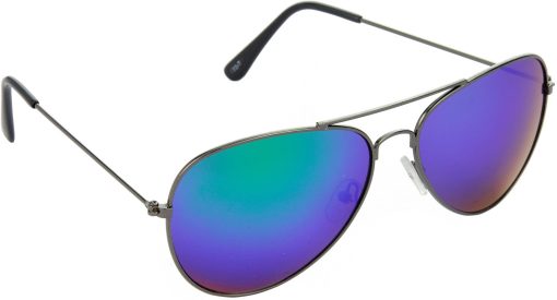 Air Strike Blue Lens Gray Frame Pilot Stylish For Sunglasses Men Women Boys Girls