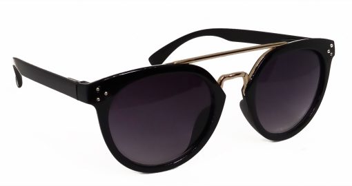 Air Strike Grey Lens Golden Frame Round Sunglass Stylish For Sunglasses Men Women Boys Girls