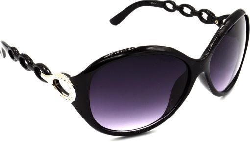 Air Strike Grey Lens Black Frame Round Sunglass Stylish For Sunglasses Women & Girls