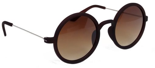 Air Strike Brown Lens Silver Frame Round Sunglass Stylish For Sunglasses Men Women Boys Girls