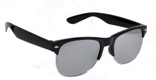 Air Strike Silver Lens Black Frame Rectangular Stylish For Sunglasses Men Women Boys Girls