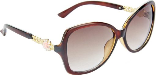 Air Strike Brown Lens Brown Frame Over-sized Sunglass Stylish For Sunglasses Women & Girls