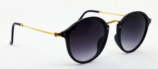 Air Strike Grey Lens Black & Golden Frame Wrap-around Sunglass Stylish For Sunglasses Men Women Boys Girls