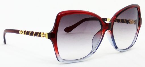 Air Strike Grey Lens Red Frame Wrap-around Sunglass Stylish For Sunglasses Women & Girls