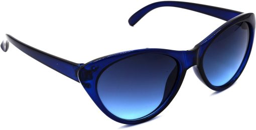 Air Strike Blue Lens Blue Frame Cat-eye Sunglass Stylish For Sunglasses Women & Girls