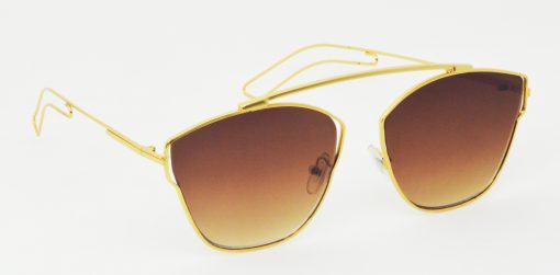 Air Strike Clear Lens Gold Frame Rectangular Sunglass Stylish For Sunglasses Men Women Boys Girls