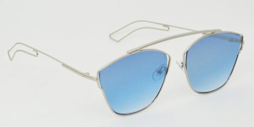 Air Strike Blue Lens Silver Frame Rectangular Sunglass Stylish For Sunglasses Men Women Boys Girls