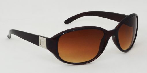 Air Strike Clear Lens Brown Frame Oval Sunglass Stylish For Sunglasses Women & Girls