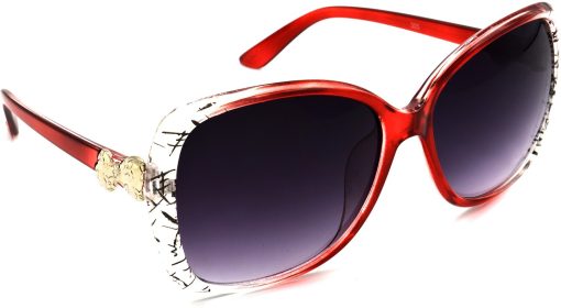 Air Strike Grey Lens Transparent Frame Round Sunglass Stylish For Sunglasses Women & Girls