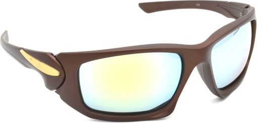 Air Strike Silver Lens Brown Frame Sports Sunglass Stylish For Sunglasses Men Women Boys Girls