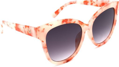 Air Strike Grey Lens White Frame Round Sunglass Stylish For Sunglasses Women & Girls