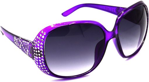 Air Strike Grey Lens Violet Frame Round Sunglass Stylish For Sunglasses Women & Girls