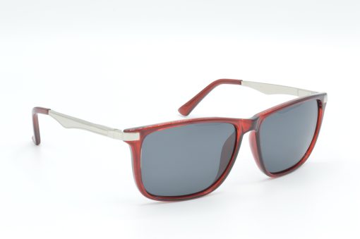 Air Strike Polarized Grey Lens Silver Frame Rectangular Sunglass Stylish Polarized For Sunglasses Women & Girls