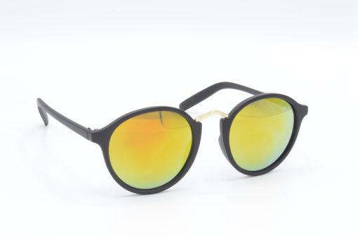 Air Strike Golden Lens Golden Frame Round Sunglass Stylish For Sunglasses Men Women Boys Girls