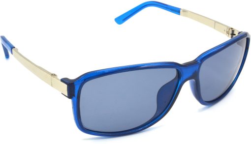 Air Strike Grey Lens Silver Frame Rectangular Sunglass Stylish Polarized For Sunglasses Women & Girls