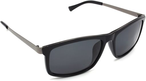 Air Strike Grey Lens Grey Frame Rectangular Sunglass Stylish Polarized For Sunglasses Women & Girls