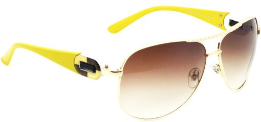 Air Strike Yellow Lens Multicolor Frame Pilot Stylish For Sunglasses Men Women Boys Girls