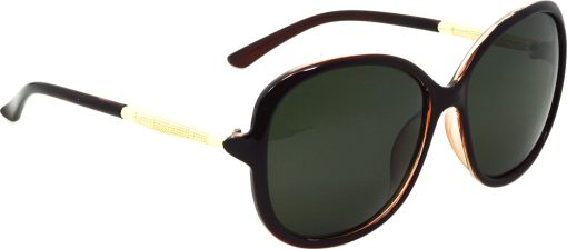 Air Strike Green Lens Multicolor Frame Oval Sunglass Stylish For Sunglasses Women & Girls