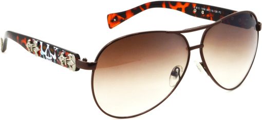 Air Strike Brown Lens Multicolor Frame Pilot Stylish For Sunglasses Men Women Boys Girls