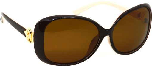 Air Strike Brown Lens Multicolor Frame Oval Sunglass Stylish For Sunglasses Women & Girls