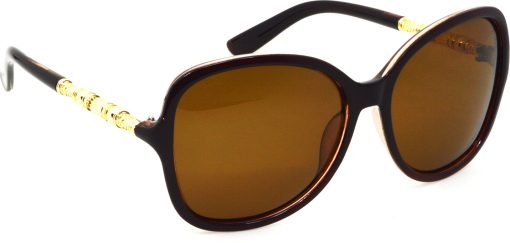 Air Strike Brown Lens Multicolor Frame Oval Sunglass Stylish For Sunglasses Women & Girls