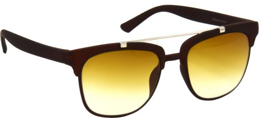 Air Strike Multicolor Lens Brown Frame Rectangular Stylish For Sunglasses Men Women Boys Girls