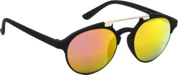 Air Strike Multicolor Lens Black Frame Pilot Stylish For Sunglasses Women & Girls