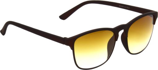 Air Strike Brown Lens Brown Frame Clubmaster Stylish For Sunglasses Men Women Boys Girls