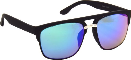 Air Strike Green Lens Black Frame Rectangular Sunglass Stylish For Sunglasses Men Women Boys Girls
