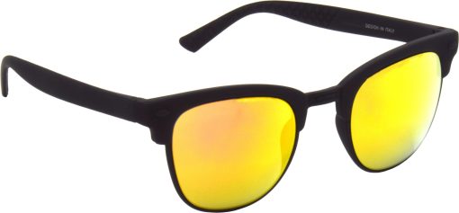 Air Strike Yellow Lens Black Frame Clubmaster Stylish For Sunglasses Men Women Boys Girls