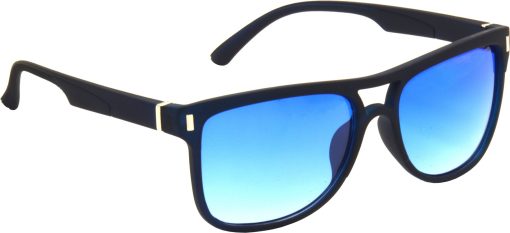 Air Strike Blue Lens Blue Frame Rectangular Stylish Polarized For Sunglasses Women & Girls