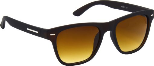 Air Strike Multicolor Lens Brown Frame Rectangular Stylish For Sunglasses Men Women Boys Girls
