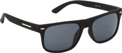 Air Strike Black Lens Black Frame Rectangular Stylish For Sunglasses Men Women Boys Girls