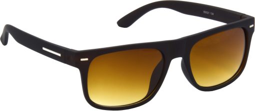 Air Strike Clear Lens Brown Frame Rectangular Stylish For Sunglasses Men Women Boys Girls