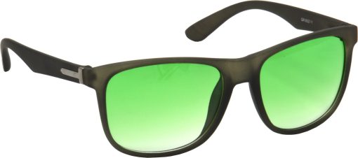 Air Strike Green Lens Grey Frame Rectangular Stylish For Sunglasses Men Women Boys Girls
