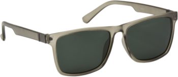 Air Strike Green Lens Grey Frame Rectangular Stylish Polarized For Sunglasses Women & Girls