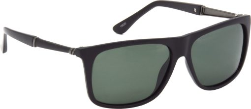 Air Strike Green Lens Black Frame Rectangular Stylish Polarized For Sunglasses Women & Girls