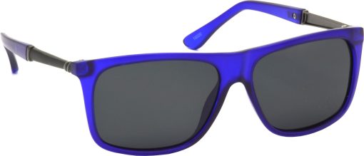 Air Strike Grey Lens Blue Frame Rectangular Stylish Polarized For Sunglasses Women & Girls