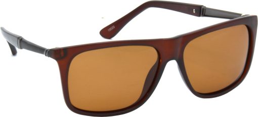 Air Strike Brown Lens Brown Frame Rectangular Stylish Polarized For Sunglasses Women & Girls