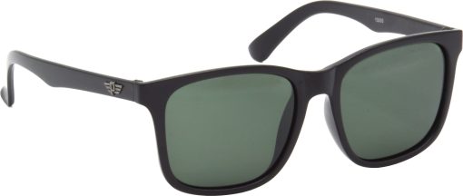 Air Strike Green Lens Black Frame Rectangular Sunglass Stylish Polarized For Sunglasses Women & Girls